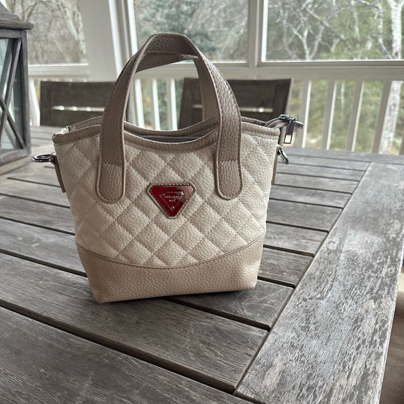 luradsa Handbags - Luradsa Cream and Beige Quilted Tote Bag NWOT
